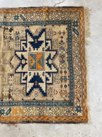 3'6 x 5'1 Antique Shirvan Rug #3083 / Small Vintage Rug
