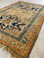 3'6 x 5'1 Antique Shirvan Rug #3083 / Small Vintage Rug
