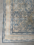 4x6 Muted Ivory and Blue Antique Persian Rug #4223ML