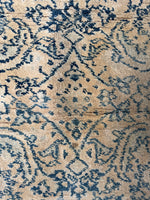 4x6 Muted Ivory and Blue Antique Persian Rug #4223ML