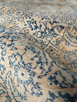 4x6 Muted Ivory and Blue Antique Persian Rug #4223ML