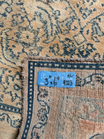 4x6 Muted Ivory and Blue Antique Persian Rug #4223ML