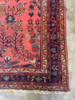 8x10 Hot Coral Antique Persian Mahal #3228