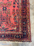 8x10 Hot Coral Antique Persian Mahal #3228