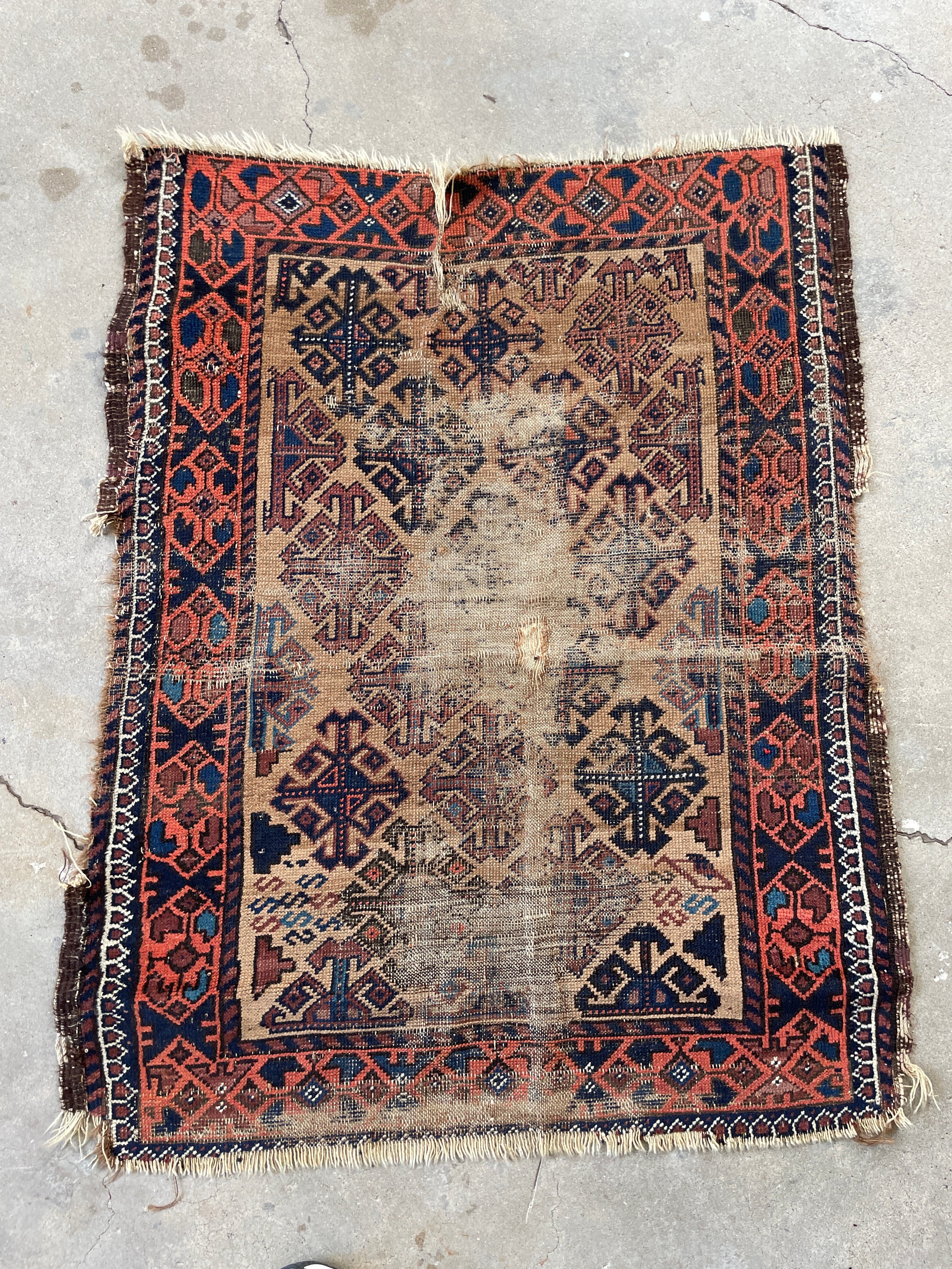 ビンテージ バルーチラグ　1970's Vintage Baluch rug A-325 vintage Baluch rug – grace