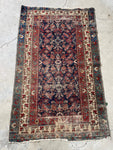 Worn Antique Persian Rug / 3'4 x 5'9 Antique Malayer #1219