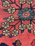 8x10 Hot Coral Antique Persian Mahal #3228