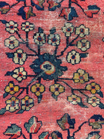 8x10 Hot Coral Antique Persian Mahal #3228