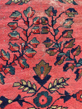 8x10 Hot Coral Antique Persian Mahal #3228