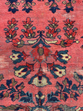 8x10 Hot Coral Antique Persian Mahal #3228