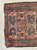 Small Worn Blush and Blue Persian Malayer Rug / 3’6 x 5'10 Rug #3920