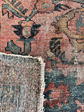 Small Worn Blush and Blue Persian Malayer Rug / 3’6 x 5'10 Rug #3920