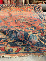 8'5 x 10'6 Antique Fiery Marbled Persian Mahal Rug #2653