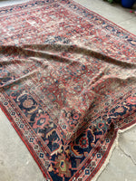 9x12 Antique Persian Mahal Rug #2852C