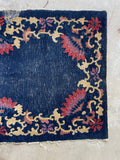3x5 Blue Antique Chinese Art Deco Rug #3315