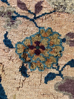 Antique Oval Chinese Rug / 2'7 x 4'7 Antique Art Deco Rug #3326