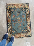 Small Antique Chinese Fette Rug / 2x3 Powder Blue Chinese Fette Rug #3332ML