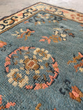 Small Antique Chinese Fette Rug / 2x3 Powder Blue Chinese Fette Rug #3332ML