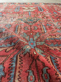 red antique rug