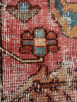 Distressed Heriz Rug / 8x12 Worn Antique Persian Heriz Rug #3229