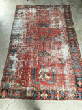 8x11 Worn Antique Persian Heriz Rug #3229