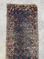Skinny Worn Persian Rug Mat  / 1'5 x 3'4 Baluch Rug #3335