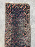Skinny Worn Persian Rug Mat  / 1'5 x 3'4 Baluch Rug #3335