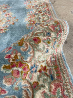 3x5 Vintage Persian French Blue Rug