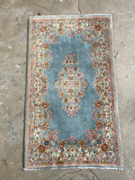 3x5 Vintage Persian French Blue Rug