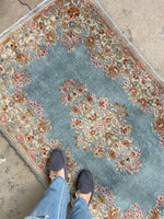 3x5 Vintage Persian French Blue Rug #3336ML