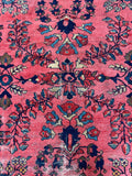 8x10 Hot Coral Antique Persian Mahal #3228