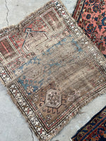 Small Distressed Antique Rug #3231