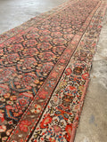 Skinny Vintage Runner / 2'7 x 13'3 Antique Persian Runner #3233