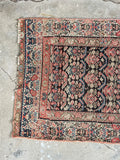 Skinny Vintage Runner / 2'7 x 13'3 Antique Persian Runner #3233