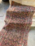 Skinny Vintage Runner / 2'7 x 13'3 Antique Persian Runner #3233