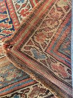 Worn Persian Rug / 5x9 Tribal Persian Rug #3234