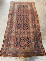 Worn Persian Rug / 5x9 Tribal Persian Rug #3234