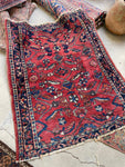 3'5 x 4'4 Antique Persian Lilihan rug #2668 - Blue Parakeet Rugs