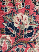 2'7 x 5' Skinny Vintage Persian Sarouk Rug #3094C