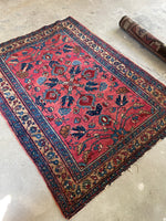 4x5 Antique Persian Rug / Antique Lilihan Rug #3097