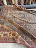 Antique Indian Agra Rug / 10x14 Rug #4577ML