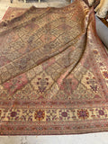 Antique Indian Agra Rug / 10x14 Rug #4577ML