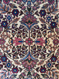 2x4 Antique Floral Persian Rug #4175/ Kerman Persian Rug