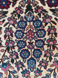 2x4 Antique Floral Persian Rug #4175/ Kerman Persian Rug