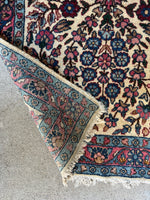 2x4 Antique Floral Persian Rug #4175/ Kerman Persian Rug