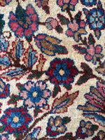 2x4 Antique Floral Persian Rug #4175/ Kerman Persian Rug