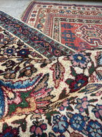 2x4 Antique Floral Persian Rug #4175/ Kerman Persian Rug