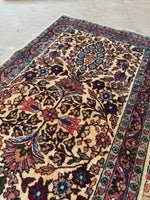 2x4 Antique Floral Persian Rug #4175/ Kerman Persian Rug