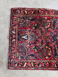 Antique Persian Scatter Rug / 2x4 Sarouk Rug #4172