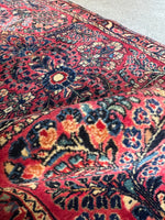 Antique Persian Scatter Rug / 2x4 Sarouk Rug #4172